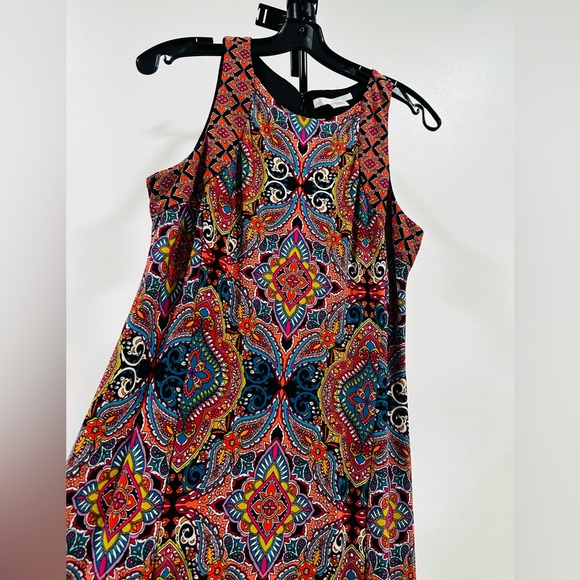 London Times Vibrant Multicolor Maxi Dress - Picture 8 of 10